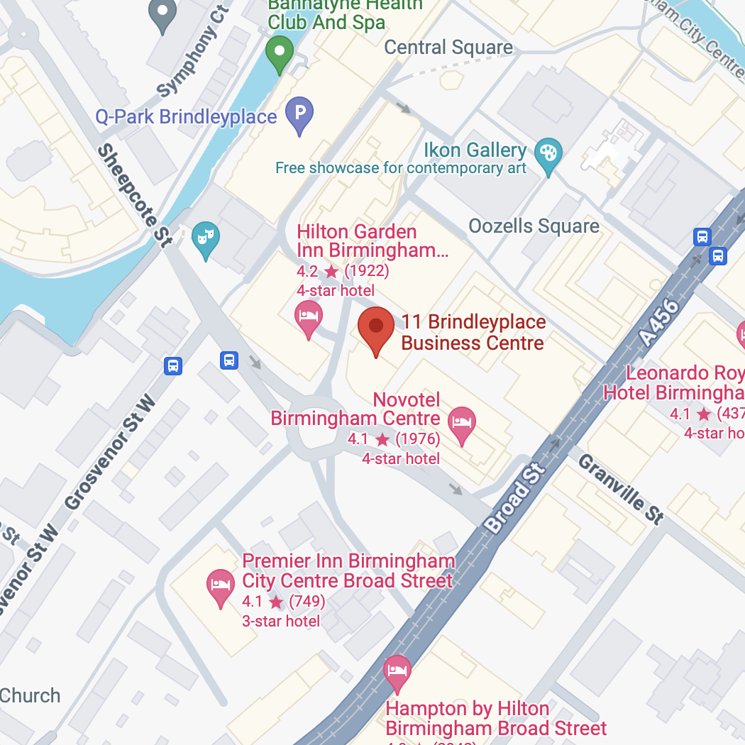 Map to Cambridge office of Roskel Contracts Ltd.